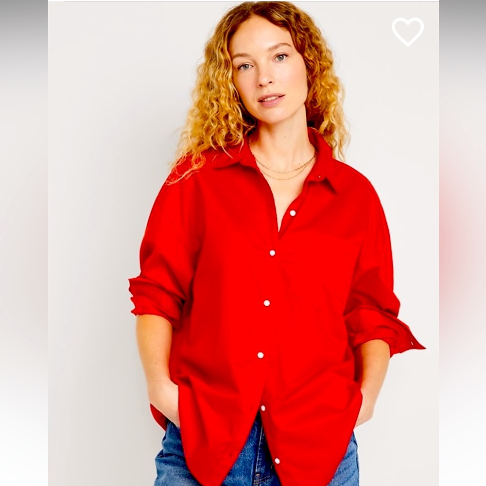 Oversized button down boyfriend shirt